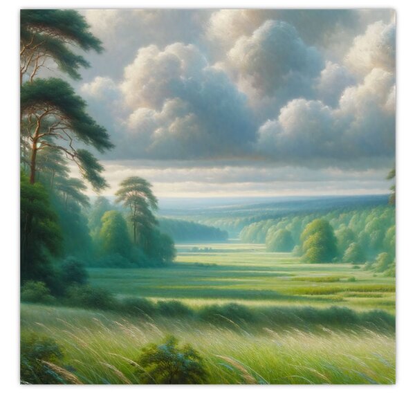 Obraz - Zelená krajina (30x30 cm)