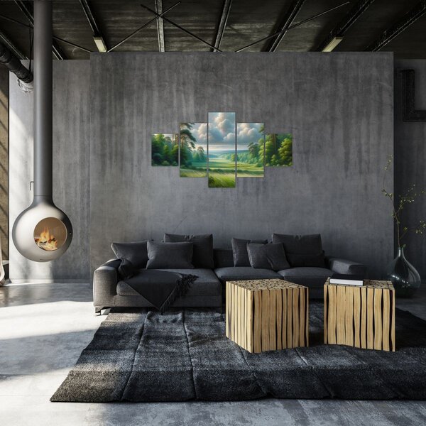 Obraz - Zelená krajina (125x70 cm)