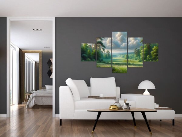 Obraz - Zelená krajina (125x70 cm)
