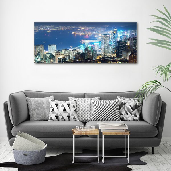 Foto obraz na plátně do obýváku Noční Hongkong oc-97604985