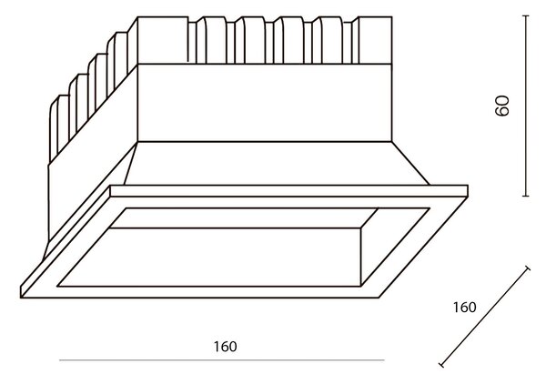 Maytoni downlight Okno LED 24W 120° zápustné čtvercové svítidlo