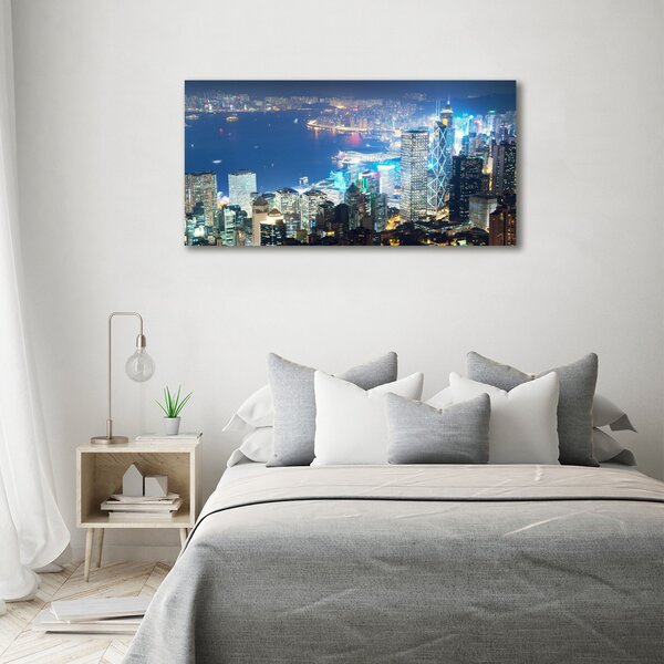 Foto obraz na plátně do obýváku Noční Hongkong oc-97604985