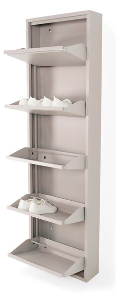 Taupe kovový výklopný botník 50x169x15 cm Billy – Spinder Design