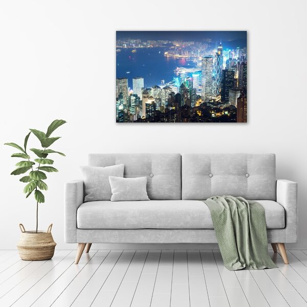 Foto obraz na plátně do obýváku Noční Hongkong oc-97604985
