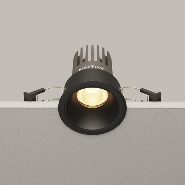 Maytoni downlight Dip LED 50° zápustné kruhové svítidlo černé 82xØ66mm3000K10W