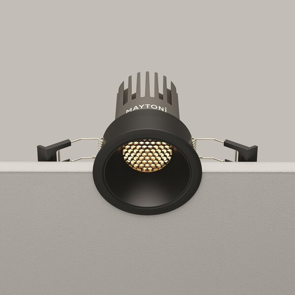Maytoni downlight Dip LED 50° zápustné kruhové svítidlo černé 82xØ66mm3000K10W
