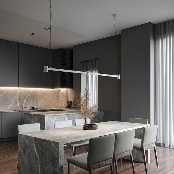 VK Light Iris LED závěsné svítidlo Bílá