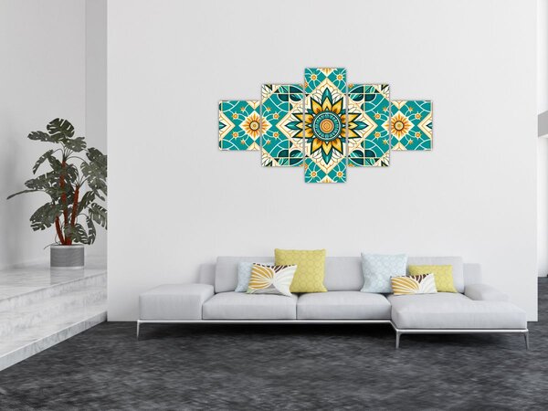 Obraz - Tyrkysový vzor (125x70 cm)