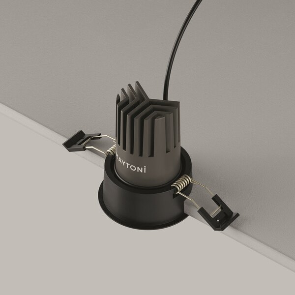 Maytoni downlight Dip LED 50° zápustné kruhové svítidlo černé 82xØ66mm3000K10W