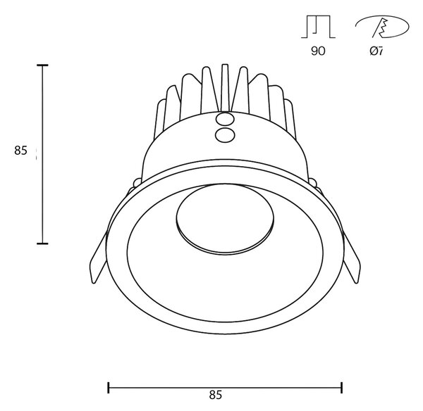 Maytoni downlight Zoom LED 60° zápustné kruhové svítidlo bílé 6W4000KNe