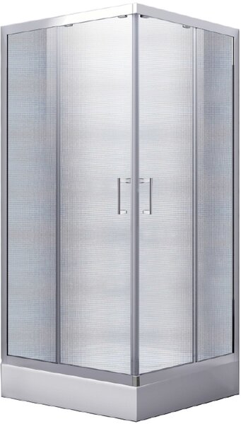 Besco Modern 165 sprchový kout 90x90 cm čtvercový chrom lesk/matné sklo MK-90-165-M
