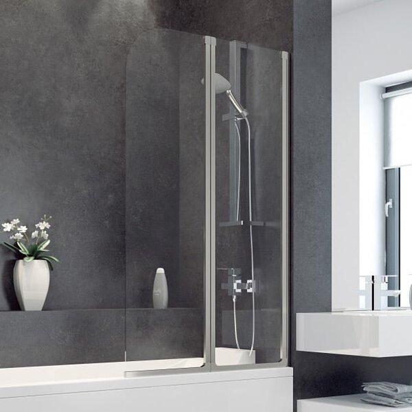 Besco Ambition vanová zástěna 80.5 cm dvoudílný chrom lesk/čiré sklo PA-2S