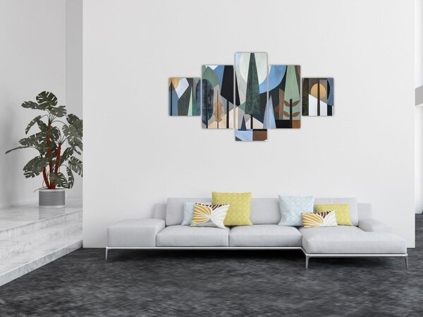Obraz - Přírodní geometrická abstrakce II. (125x70 cm)