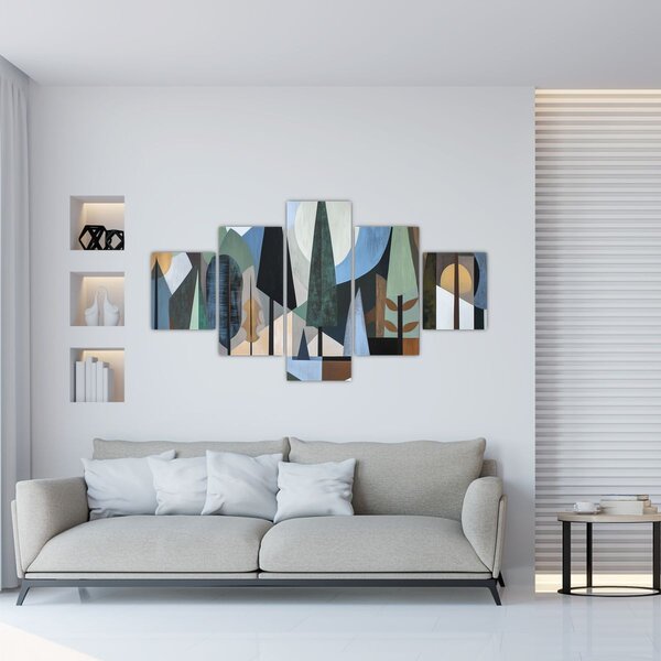 Obraz - Přírodní geometrická abstrakce II. (125x70 cm)
