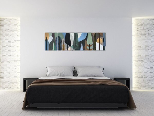 Obraz - Přírodní geometrická abstrakce II. (170x50 cm)