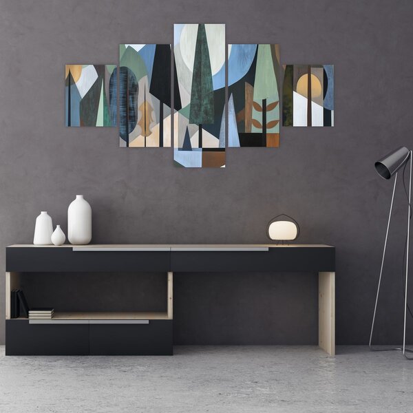 Obraz - Přírodní geometrická abstrakce II. (125x70 cm)