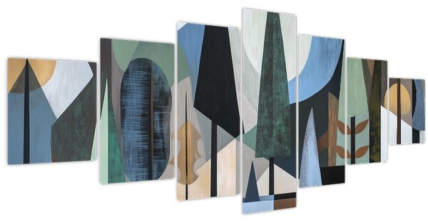 Obraz - Přírodní geometrická abstrakce II. (210x100 cm)