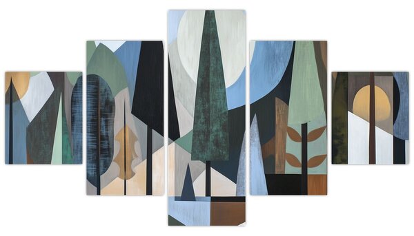Obraz - Přírodní geometrická abstrakce II. (125x70 cm)