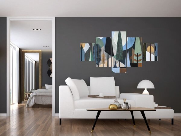 Obraz - Přírodní geometrická abstrakce II. (125x70 cm)