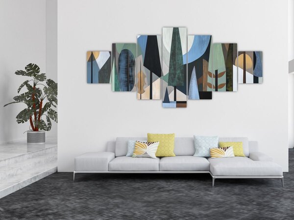 Obraz - Přírodní geometrická abstrakce II. (210x100 cm)