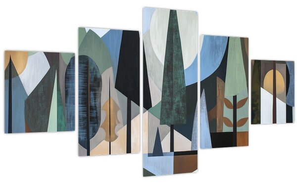 Obraz - Přírodní geometrická abstrakce II. (125x70 cm)