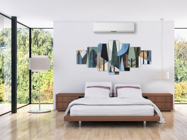 Obraz - Přírodní geometrická abstrakce II. (210x100 cm)