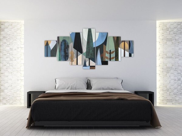 Obraz - Přírodní geometrická abstrakce II. (210x100 cm)