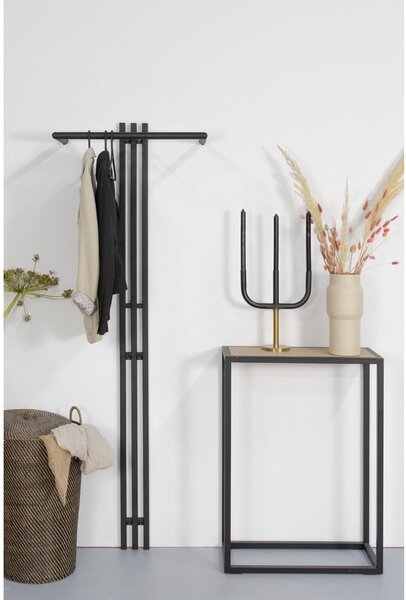 Černý kovový nástěnný věšák 65 cm Senza – Spinder Design