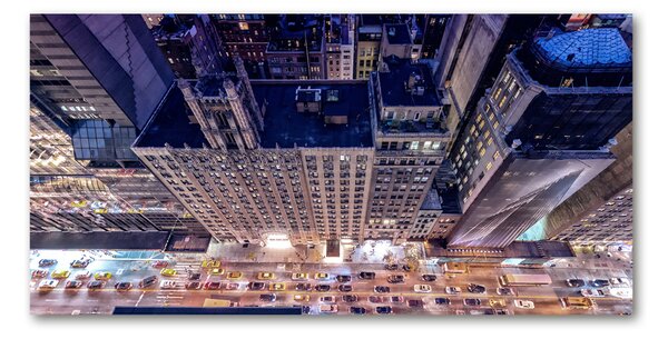 Fotoobraz na skle New York noc osh-98090978