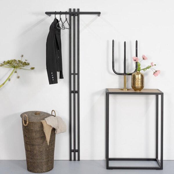 Černý kovový nástěnný věšák 65 cm Senza – Spinder Design