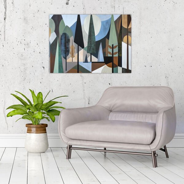 Obraz - Přírodní geometrická abstrakce II. (70x50 cm)