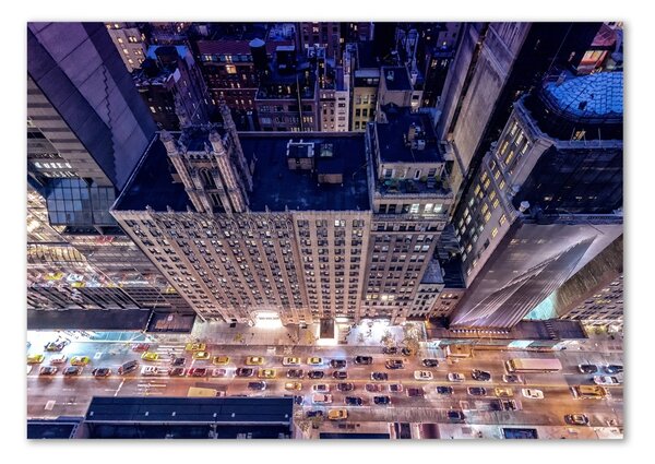 Fotoobraz na skle New York noc osh-98090978