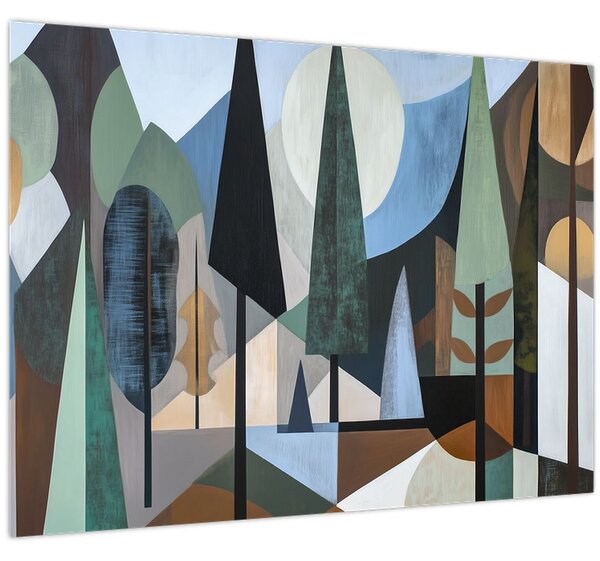 Obraz - Přírodní geometrická abstrakce II. (70x50 cm)