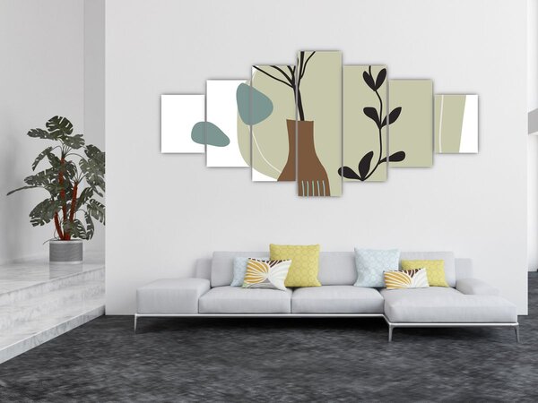 Obraz - Květiny ve váze N⁰2 (210x100 cm)