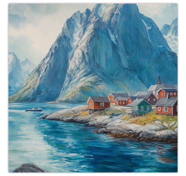 Obraz - Norská vesnička (30x30 cm)