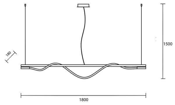 Maytoni Tau LED závěsné liniové svítidlo 1400mm/30W