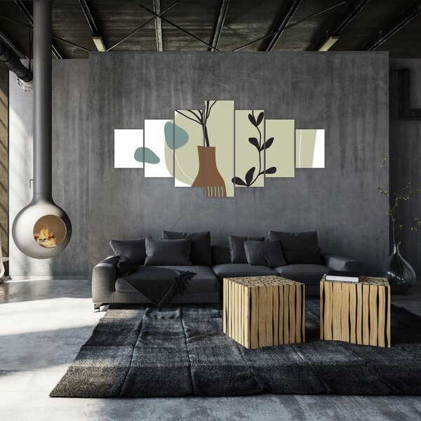 Obraz - Květiny ve váze N⁰2 (210x100 cm)