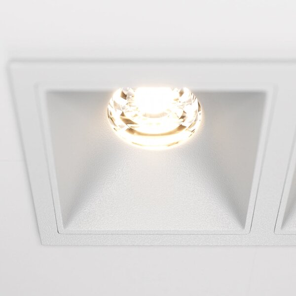 Maytoni downlight Alfa LED 10W 36° zápustné čtvercové svítidlo bílé Dvojitá3000KAno