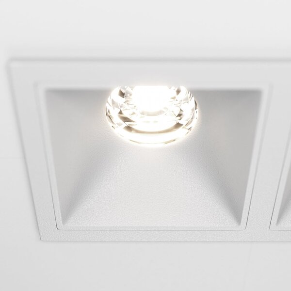 Maytoni downlight Alfa LED 10W 36° zápustné čtvercové svítidlo bílé Dvojitá3000KAno