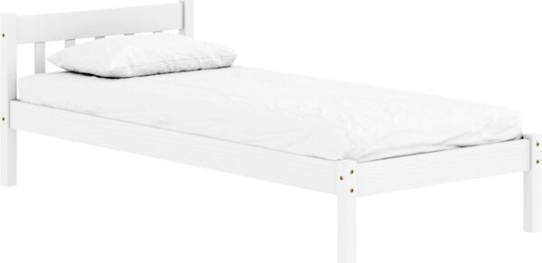 ECOMATRACE Postel s roštem, bílá, borové dřevo, 90x200, MAVIL