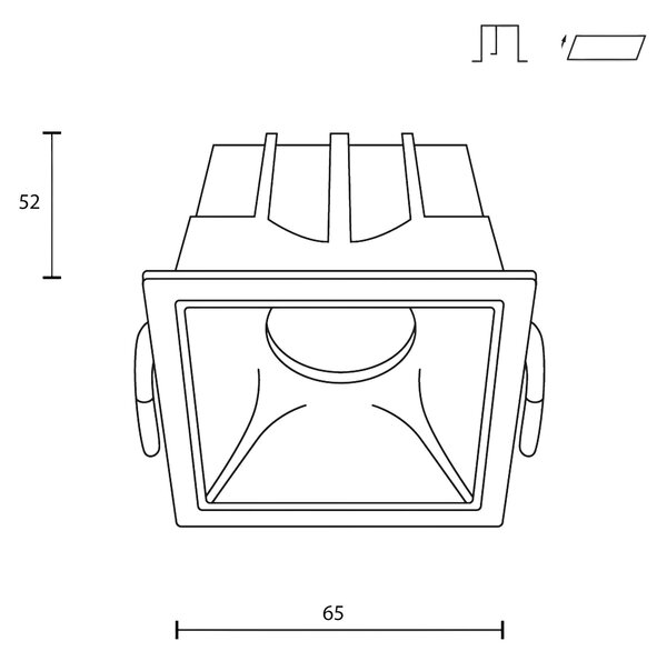 Maytoni downlight Alfa LED 10W 36° zápustné čtvercové svítidlo bílé Dvojitá3000KAno
