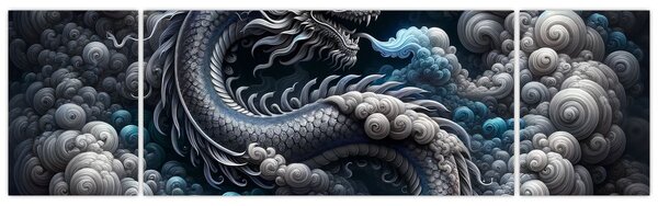 Obraz - Drak v dýmu (170x50 cm)