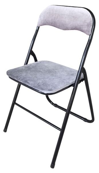 Skládací židle NIKLAS černá/šedá