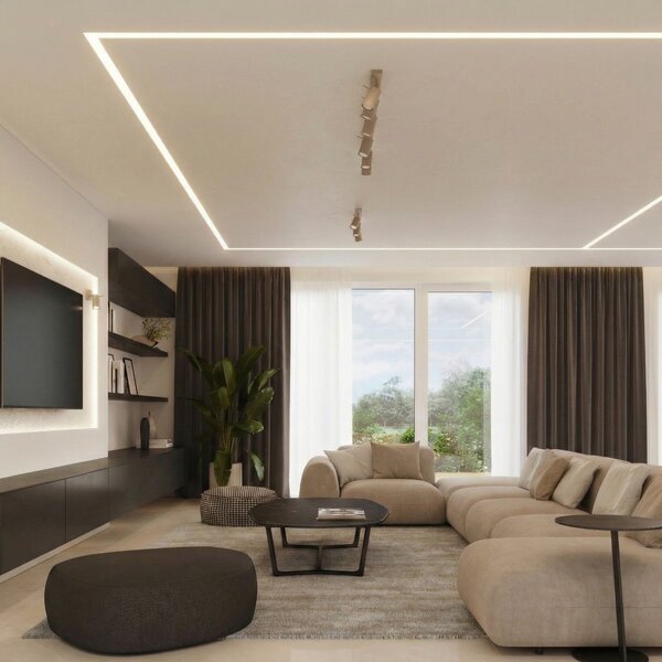 Sollux Lighting Nástěnné svítidlo RING šedobéžové