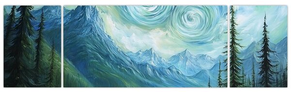 Obraz - Krajina s nádechem Van Gogha (170x50 cm)