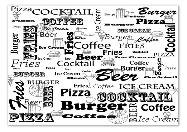 Fotoobraz na skle Menu v restauraci osh-98559843