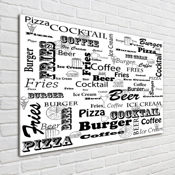 Fotoobraz na skle Menu v restauraci osh-98559843