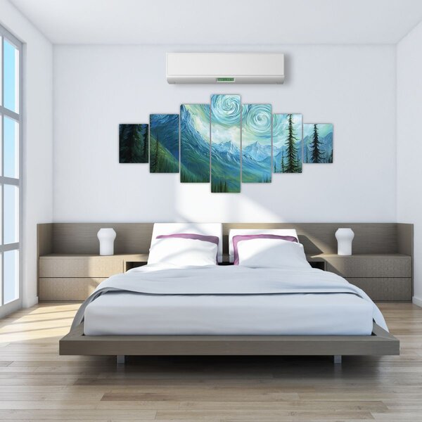 Obraz - Krajina s nádechem Van Gogha (210x100 cm)