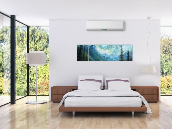 Obraz - Krajina s nádechem Van Gogha (170x50 cm)