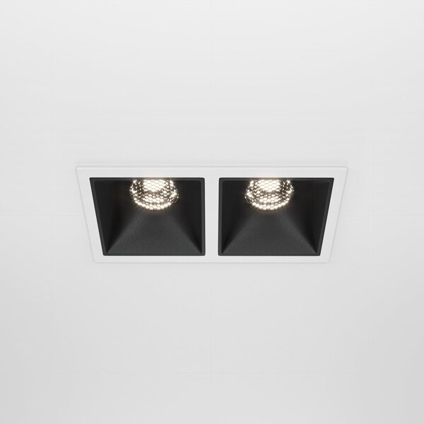 Maytoni downlight Alfa LED 10W 36° zápustné čtvercové svítidlo černé Jednoduchá